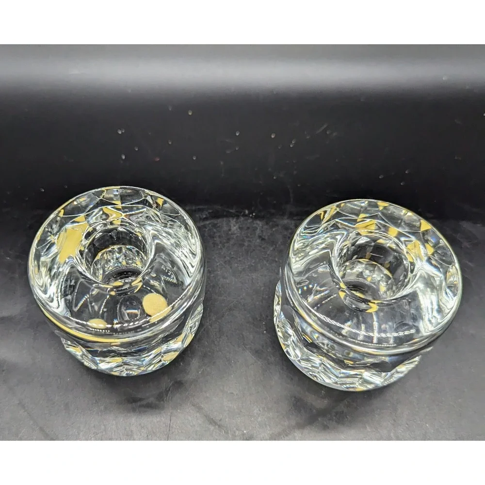 2  Kosta Boda‎ Sweden Ann Goran Warff Design Candle Holders